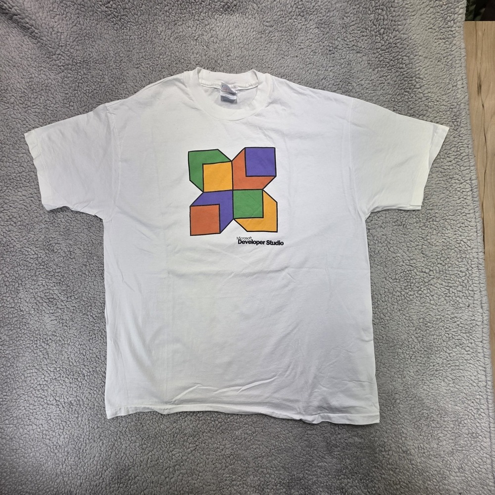 Vintage '90s‎ Microsoft Developer Studio Single Stitch White T-shirt